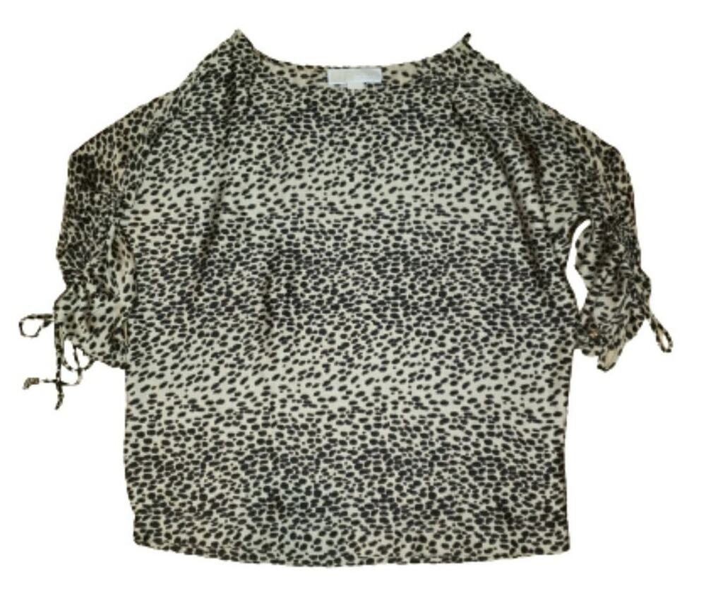Michael Kors Women's SM cheetah print blouse